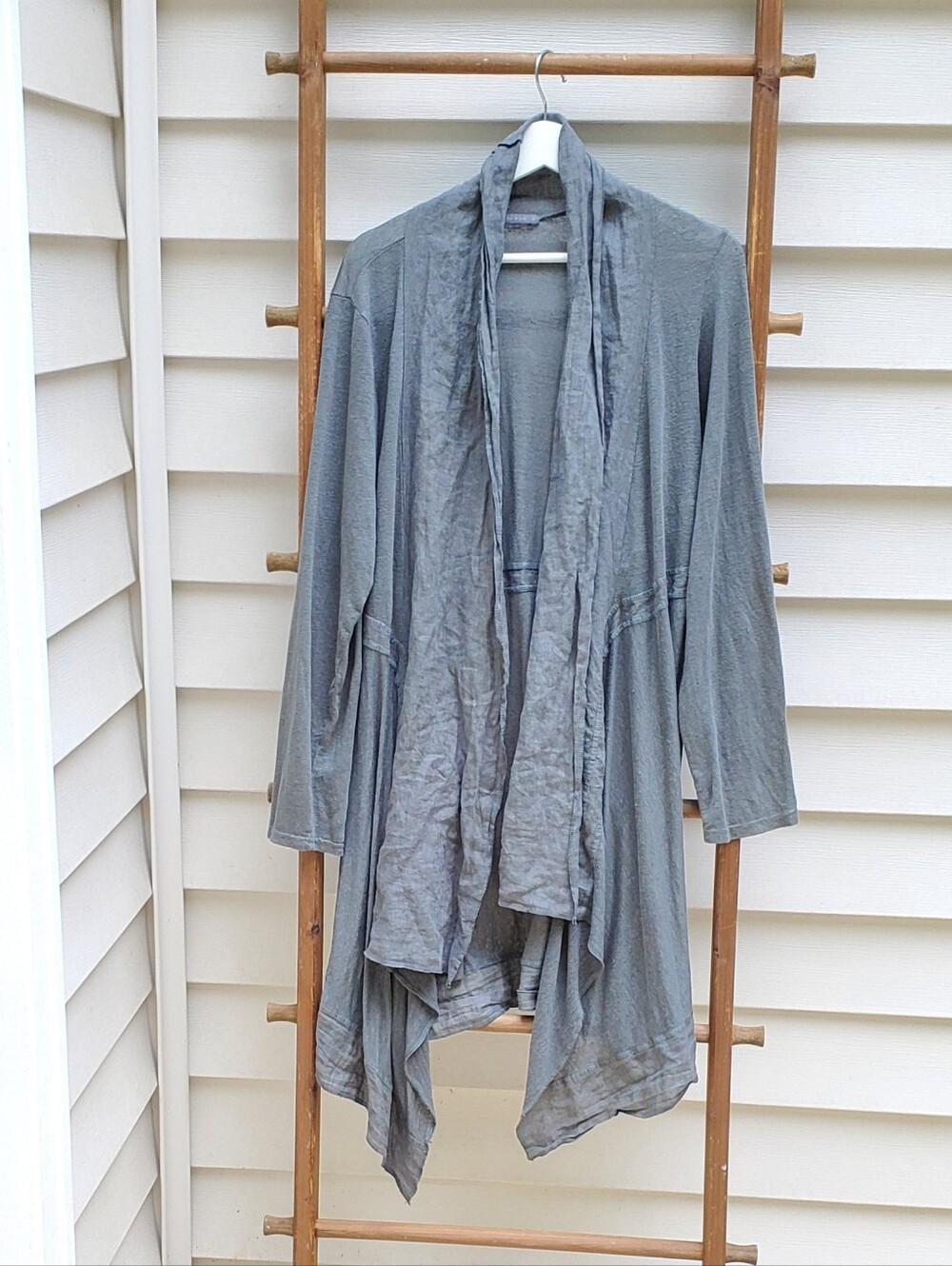 Cut Loose Linen Open-Front Cardigan Size XL